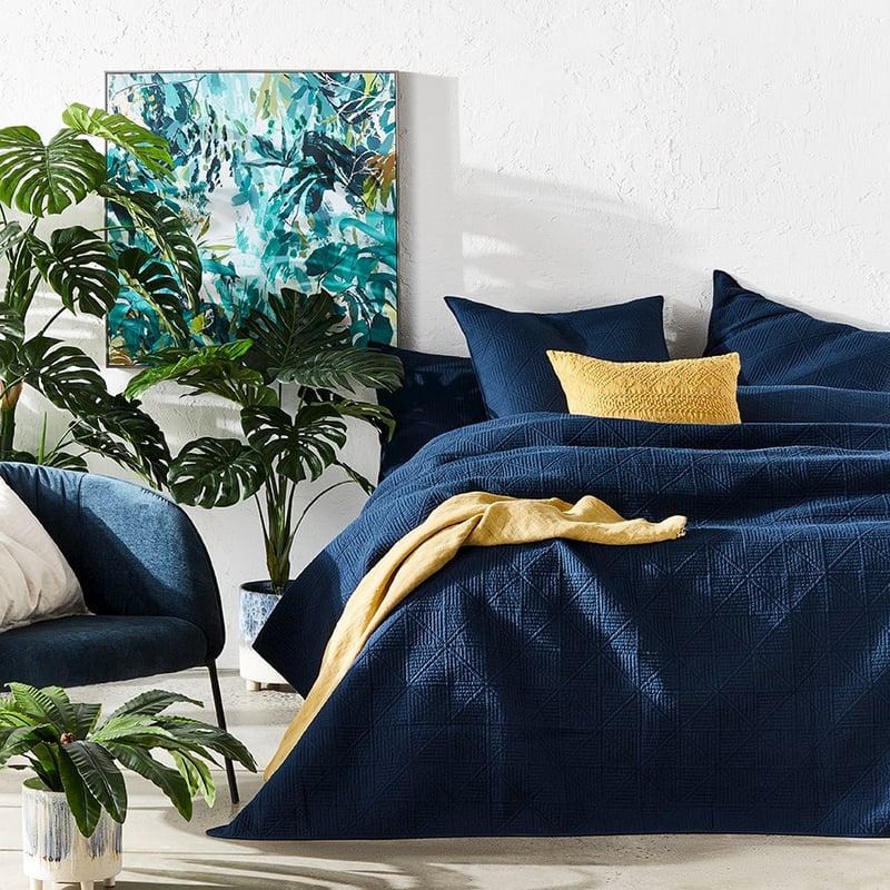 Prism Quilted Midnight Coverlet