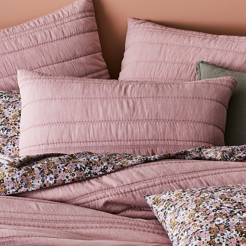 Zara Quilted Nude Pink Quilt Cover