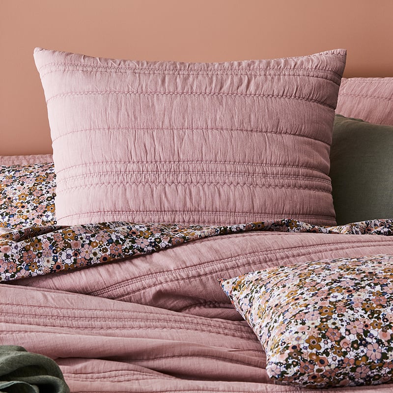 Zara Quilted Nude Pink Quilt Cover