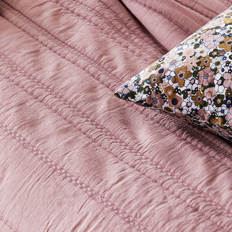 Zara Quilted Nude Pink Quilt Cover