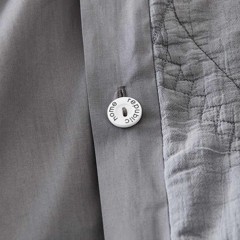 Xavier Quilted Grey Quilt Cover