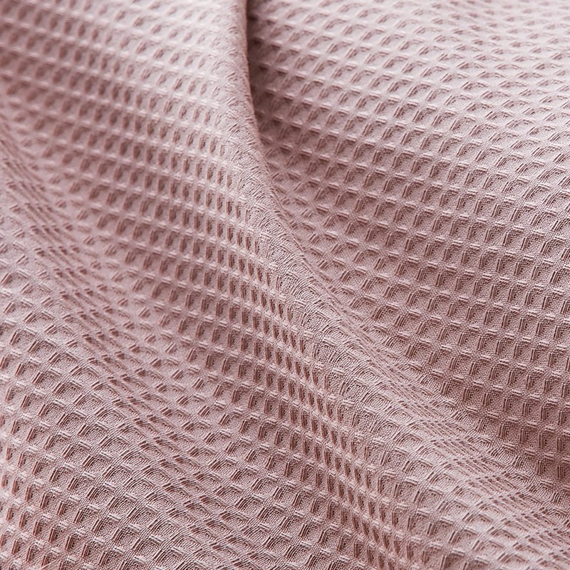 Berlin Waffle Dusty Rose Quilt Cover Set