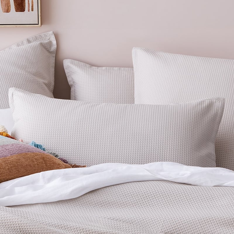 Berlin Waffle Oatmeal Quilt Cover Set + Separates