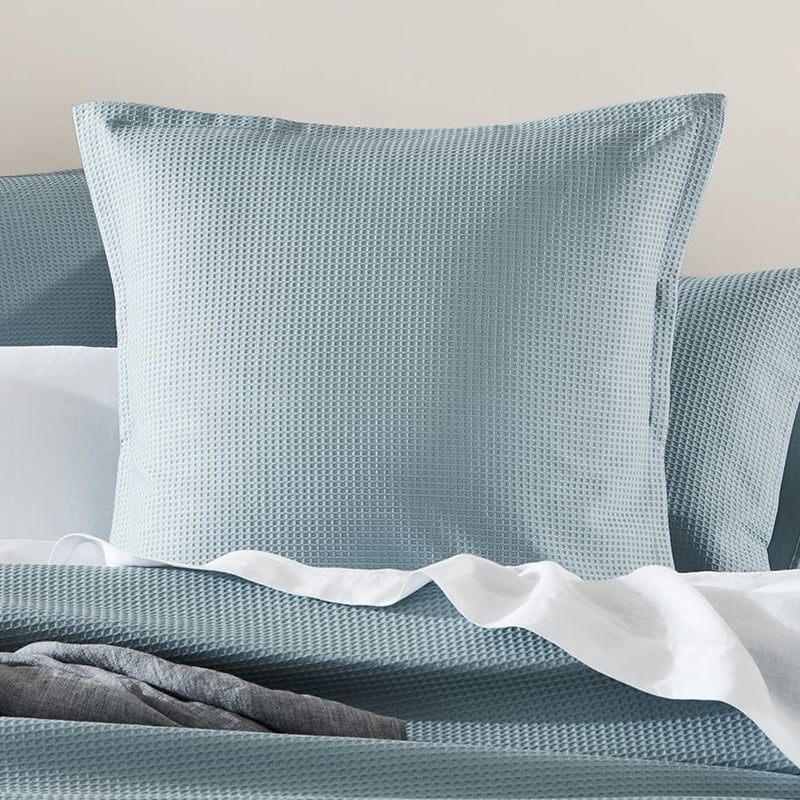 Berlin Waffle Sky Blue Quilt Cover Set