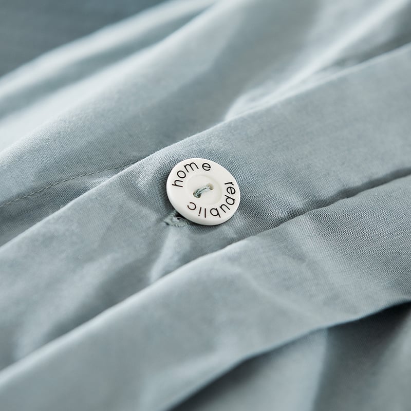 Berlin Waffle Sky Blue Quilt Cover Set