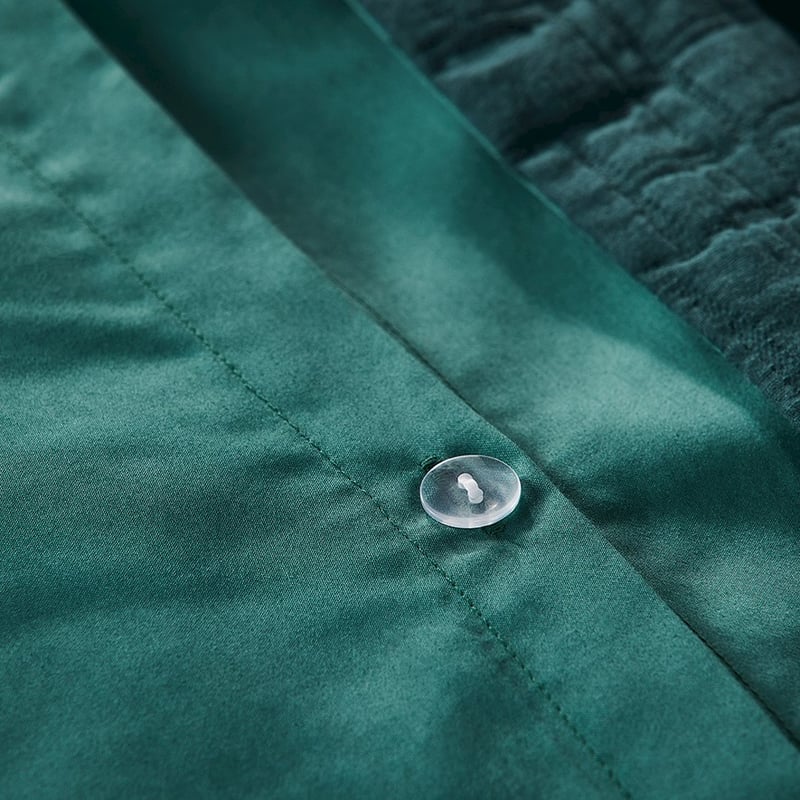 Mila Matelasse Bottle Green Quilt Cover