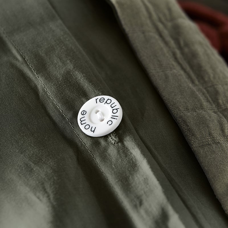 Mila Matelasse Soft Khaki Quilt Cover