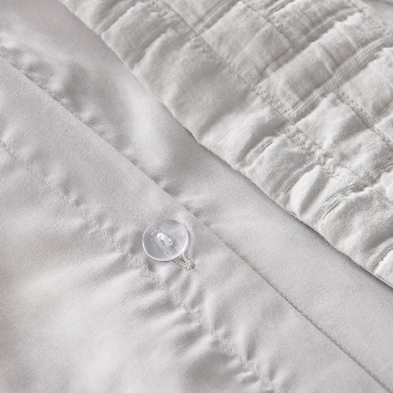 Mila Matelasse Silver Quilt Cover