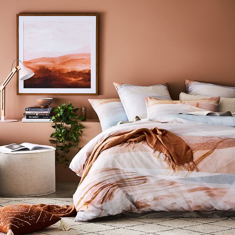 Sahara Marble Blush Quilt Cover Set