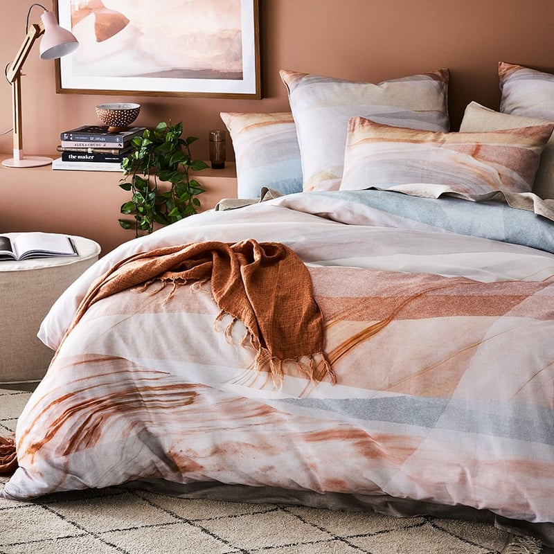 Sahara Marble Blush Quilt Cover Set