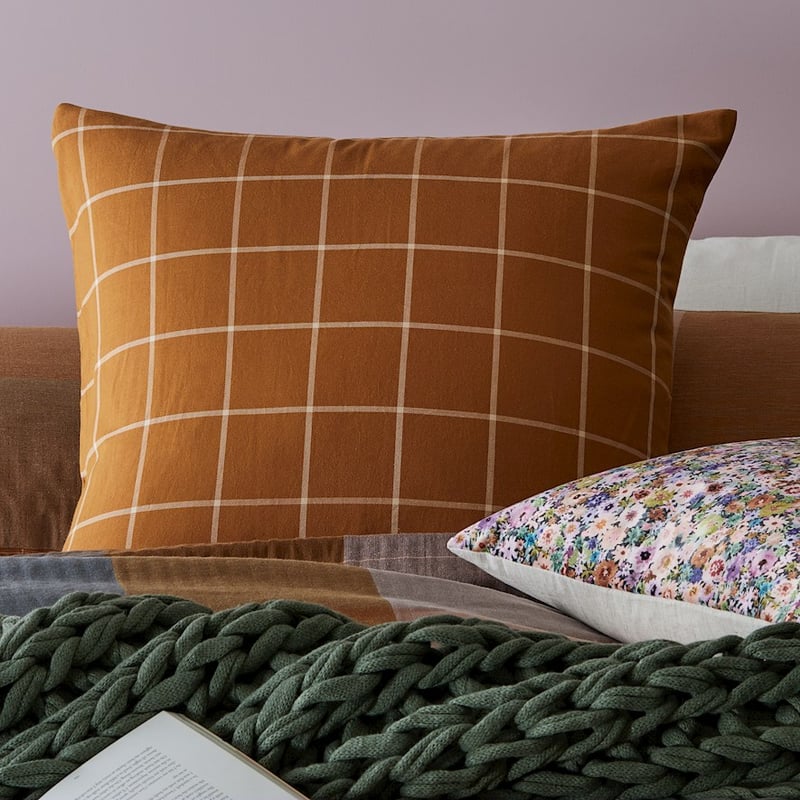 Oban Check Cinnamon Quilt Cover Set