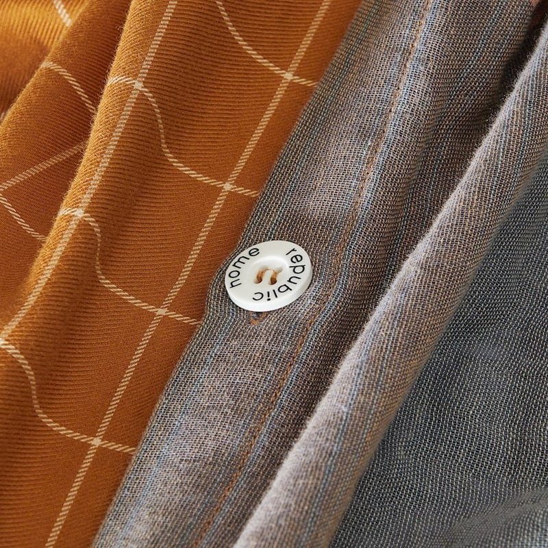 Oban Check Cinnamon Quilt Cover Set