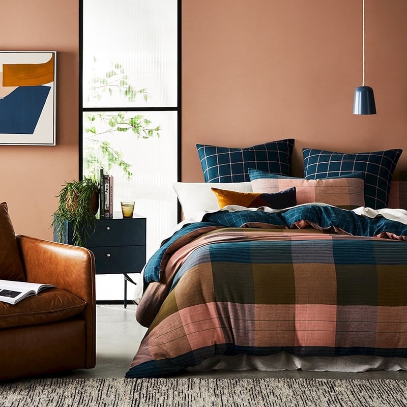 Oban Check Kaleidoscope Quilt Cover Set