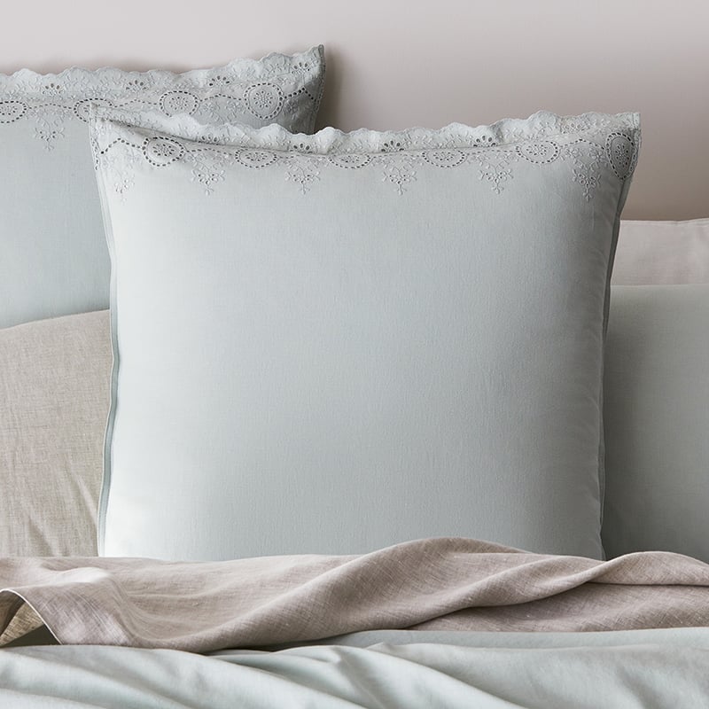 Broderie Vintage Green Quilt Cover Set