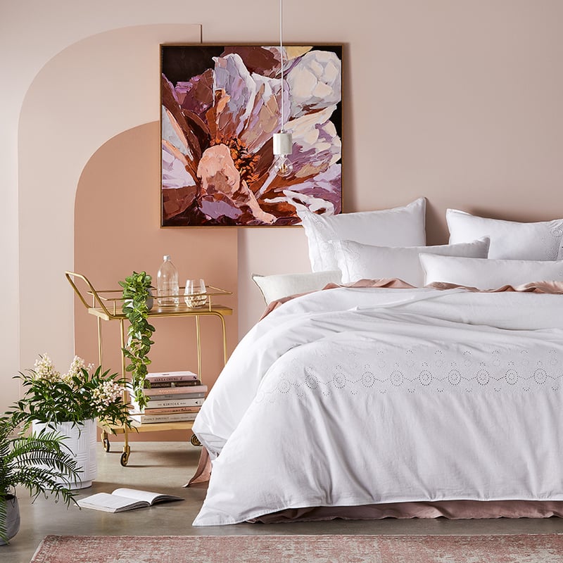 Broderie White Quilt Cover Set