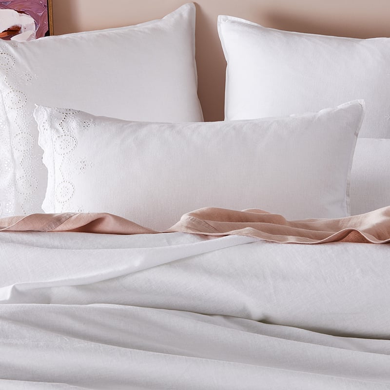 Broderie White Quilt Cover Set