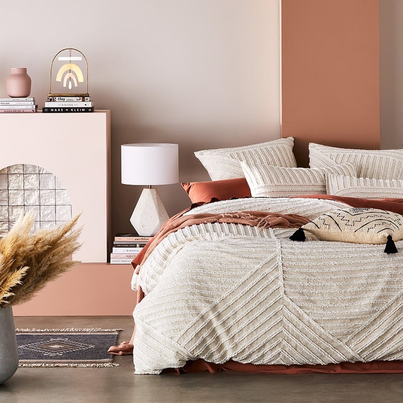 Kian Natural Chenille Quilt Cover