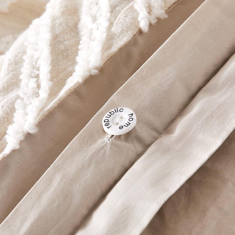 Kian Natural Chenille Quilt Cover