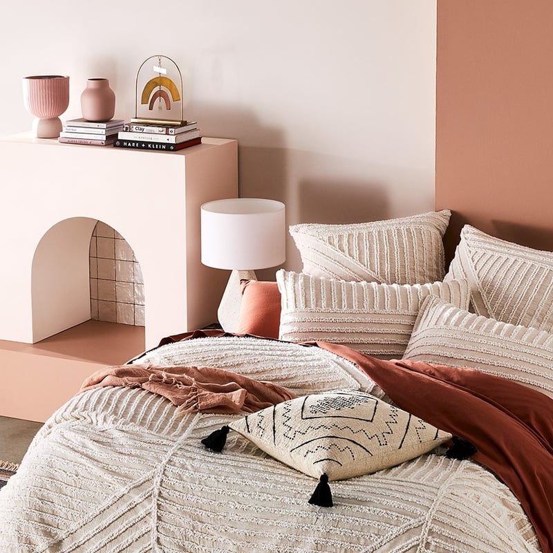 Kian Natural Chenille Quilt Cover