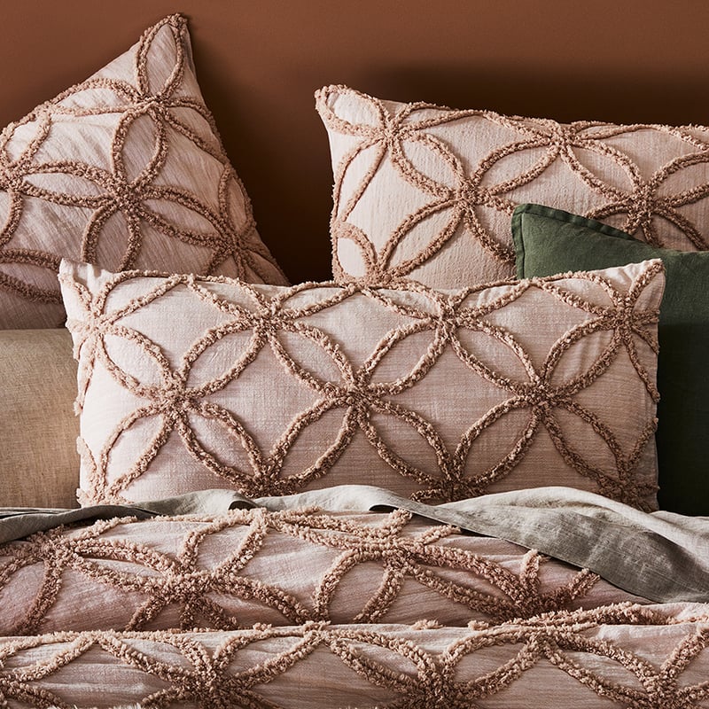 Barossa Chenille Blush Quilt Cover