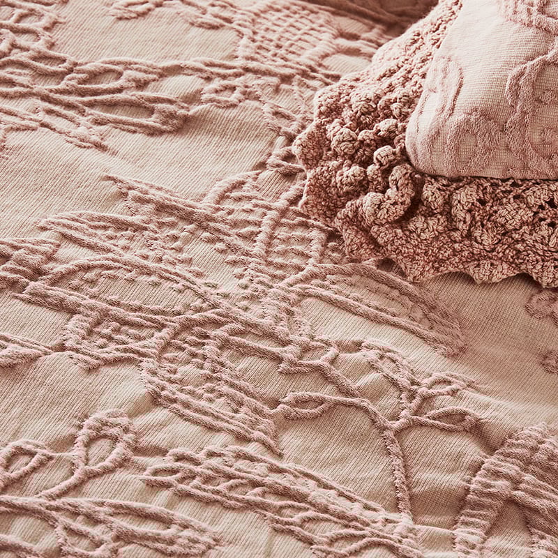 Giselle Matelasse Blush Quilt Cover