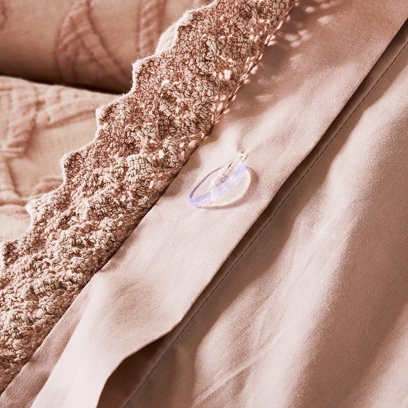 Giselle Matelasse Blush Quilt Cover