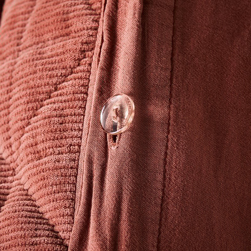 Vintage Washed Corduroy Quilted Redwood Quilt Cover