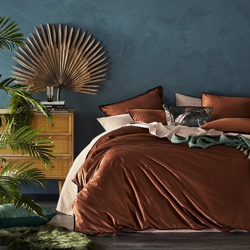 Columbia Fringe Velvet Port Quilt Cover
