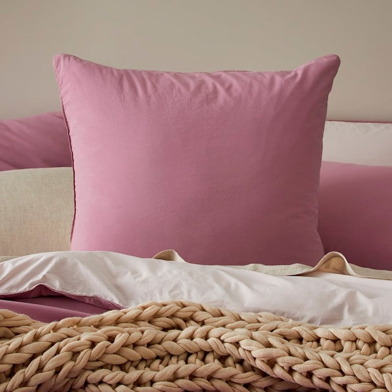 Two Toned Amethyst Stonewashed Quilt Cover Set