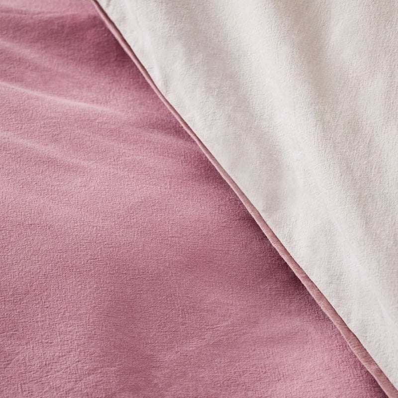 Two Toned Amethyst Stonewashed Quilt Cover Set