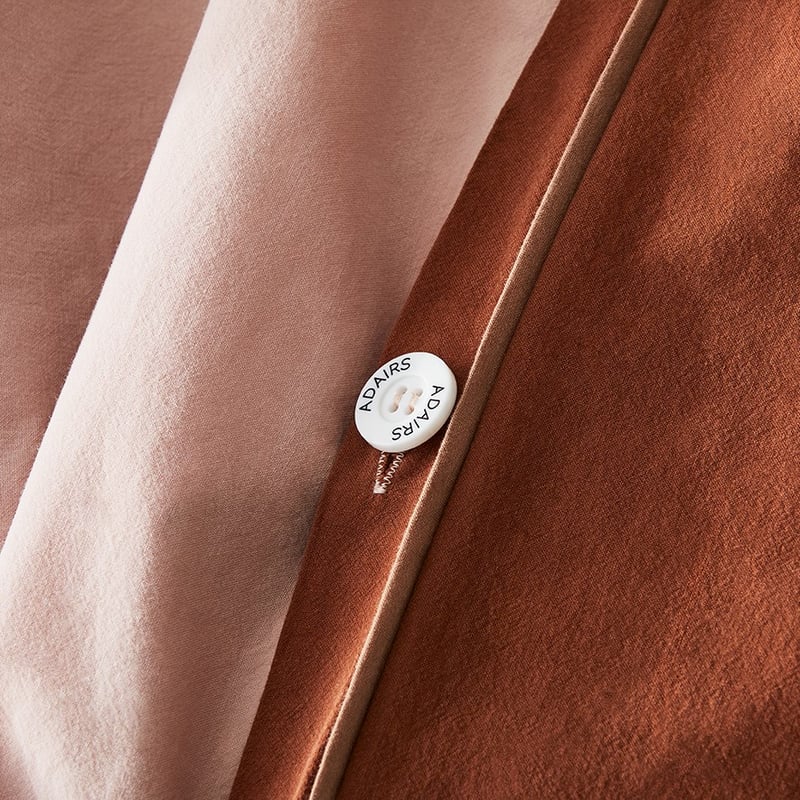 Stonewashed Tobacco Two Toned Quilt Cover Set