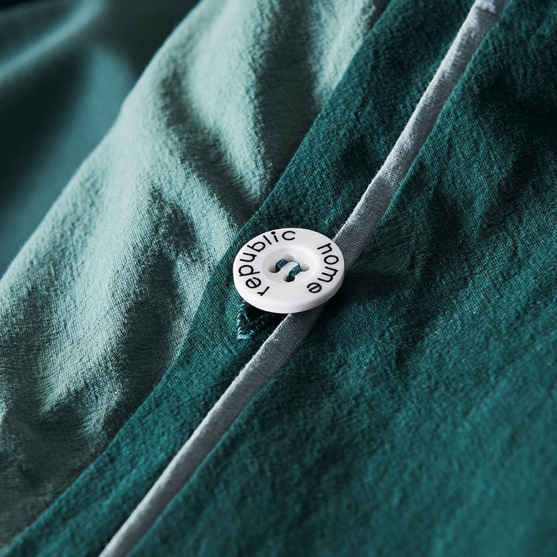 Stonewashed Ocean Two Toned Quilt Cover Set