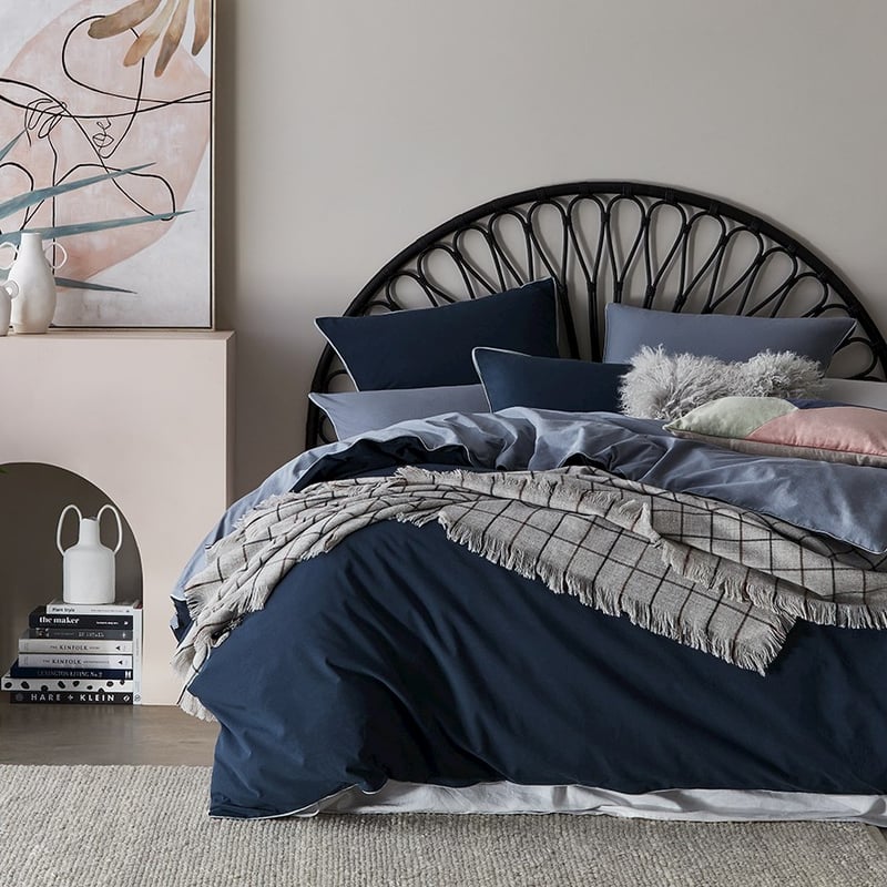 Stonewashed Old Navy Two Toned Quilt Cover Set