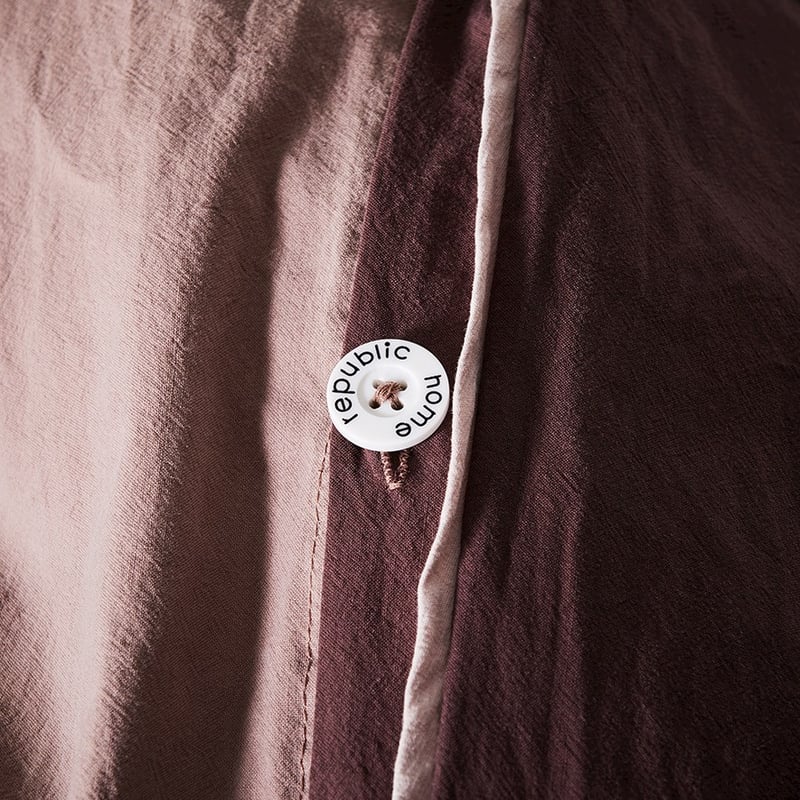 Stonewashed Plum Two Toned Quilt Cover Set