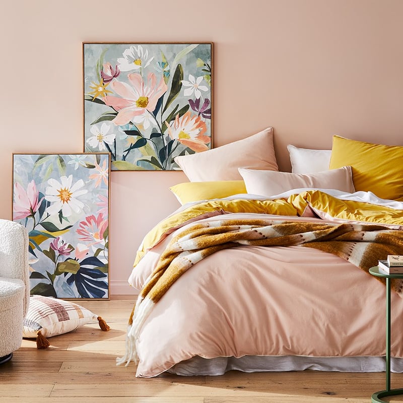 Two Toned Stonewashed Rose Quilt Cover Set