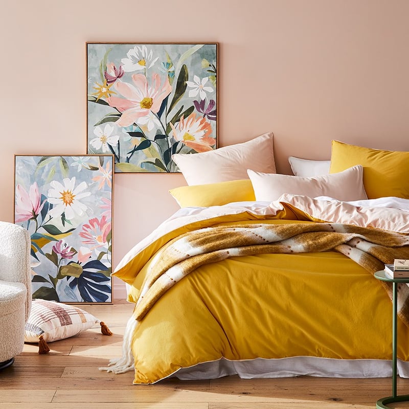 Two Toned Stonewashed Rose Quilt Cover Set