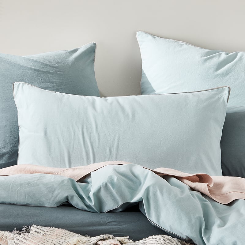 Stonewashed Sage Two Toned Quilt Cover Set