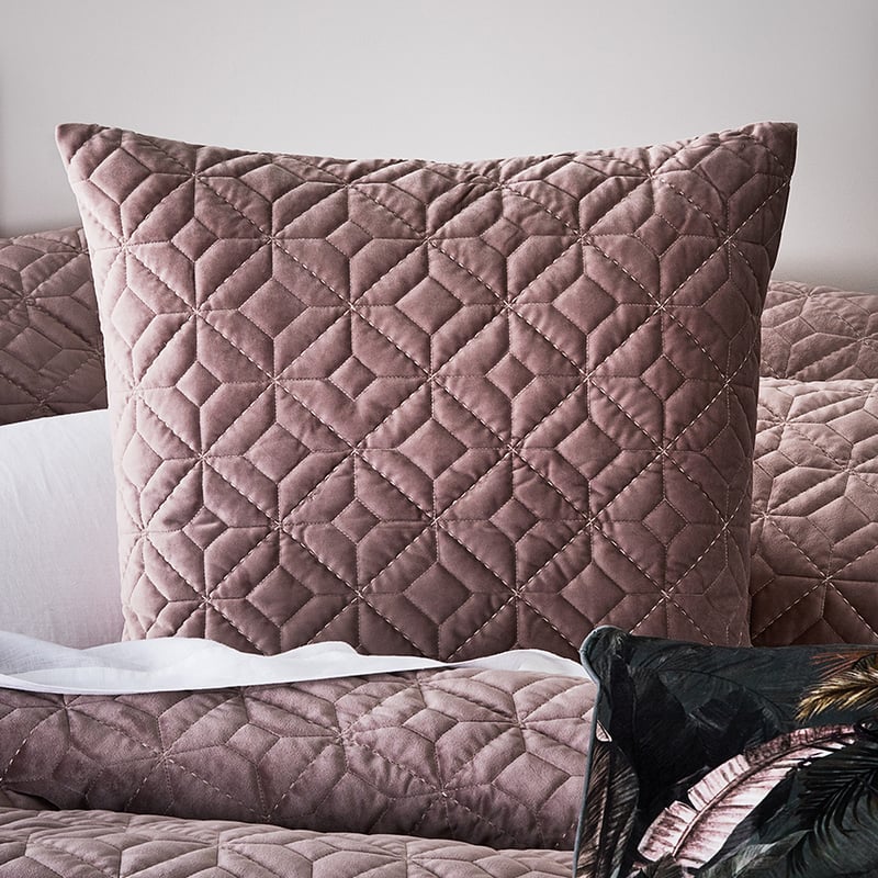 Denver Quilted Velvet Flower Quilt Cover