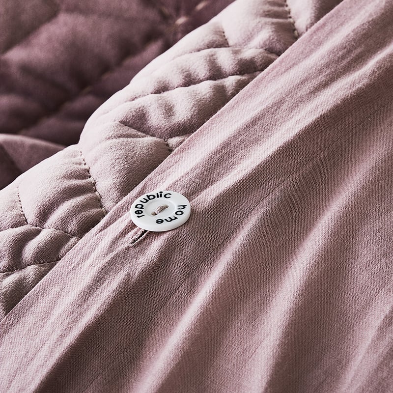 Denver Quilted Velvet Flower Quilt Cover