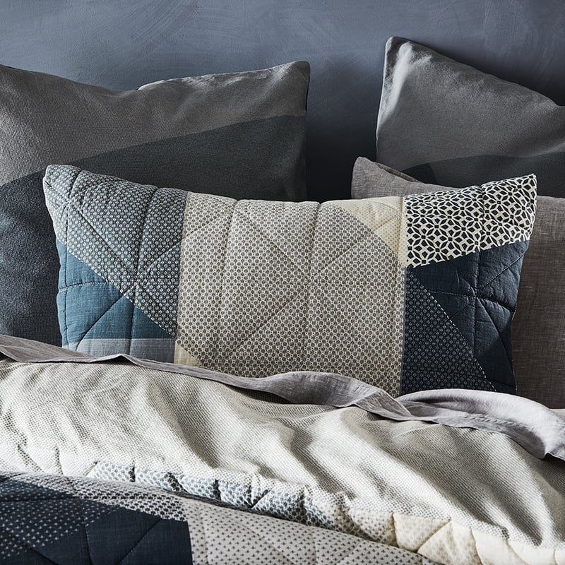 Helsinki Quilted Blue Quilt Cover