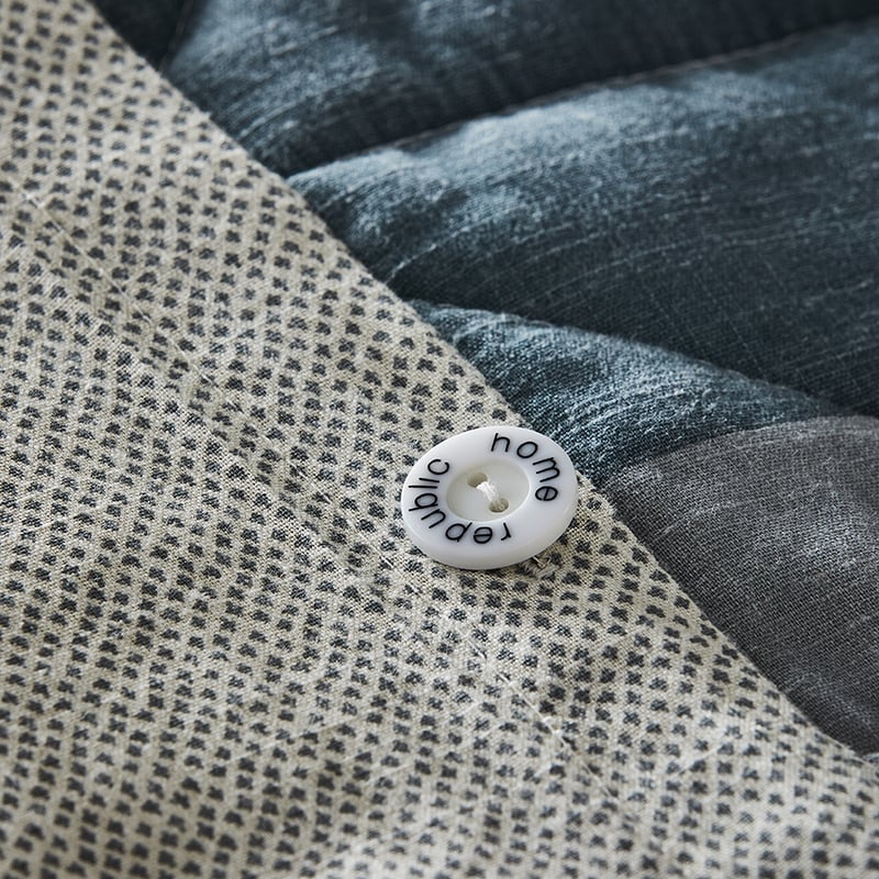 Helsinki Quilted Blue Quilt Cover
