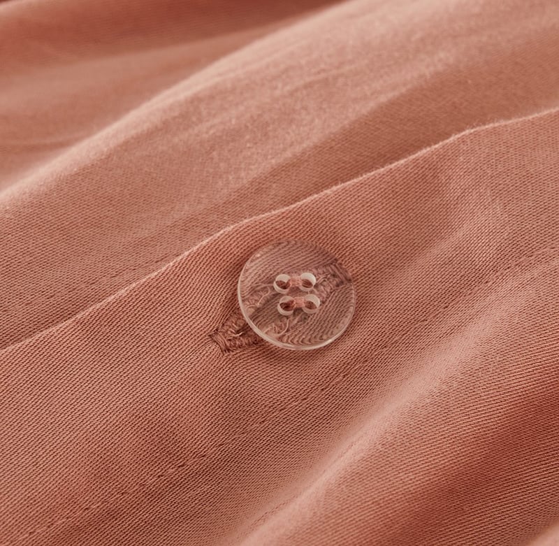 Elm Quilted Salmon Velvet Quilt Cover