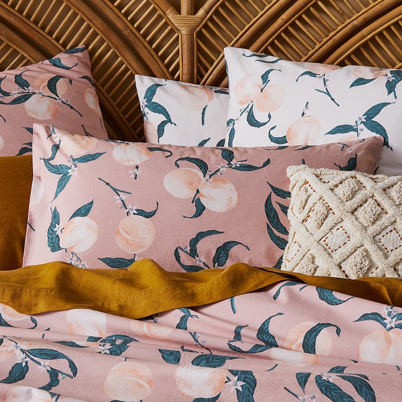 Stonewashed Peaches Quilt Cover Set