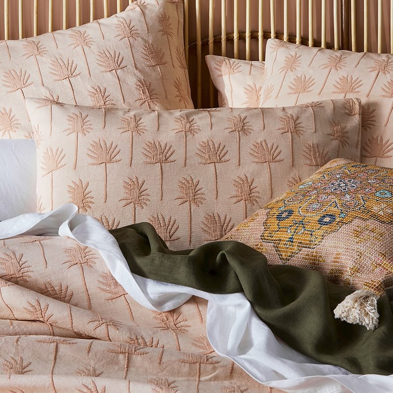 Palmetto Matelasse Apricot Quilt Cover