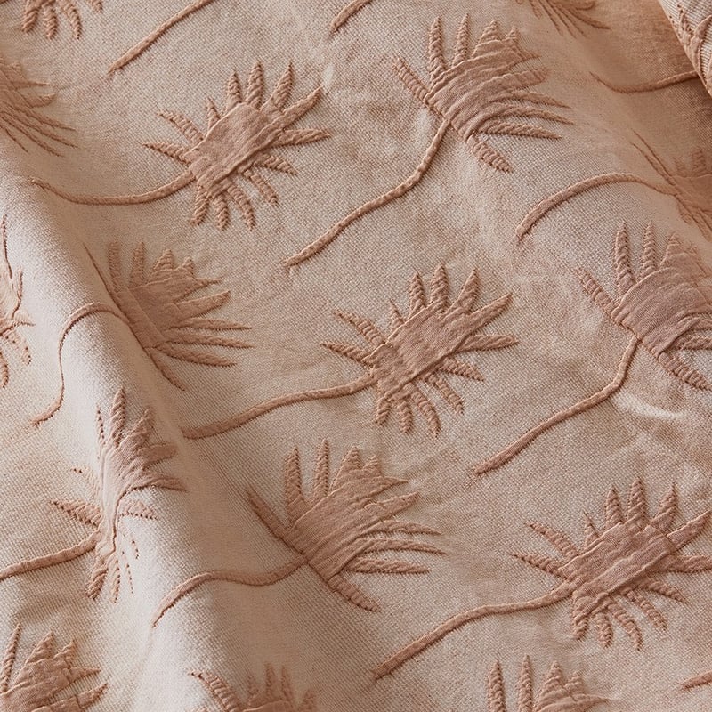 Palmetto Matelasse Apricot Quilt Cover