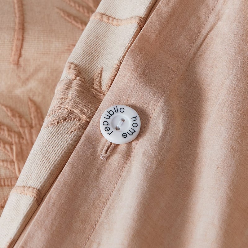 Palmetto Matelasse Apricot Quilt Cover