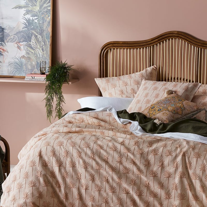 Palmetto Matelasse Apricot Quilt Cover