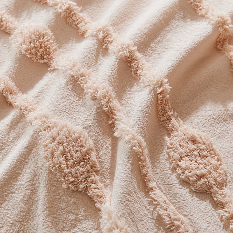 Sunrise Tufted Apricot Quilt Cover