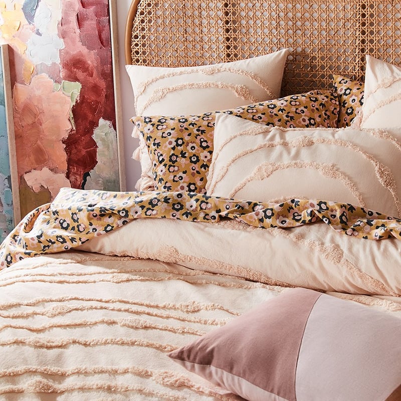 Sunrise Tufted Apricot Quilt Cover