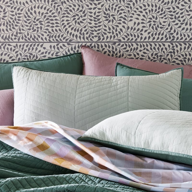 Roma Quilted Blue Mist Coverlet